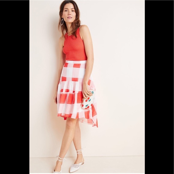 Anthropologie Francie Flounced Mini Skirt